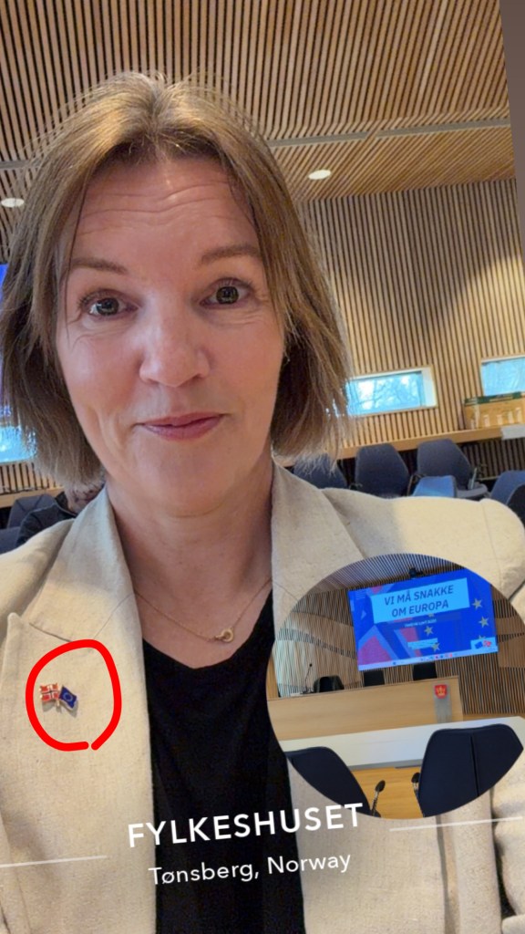På årsmøtet til Europabevegelsen Vestfold.
